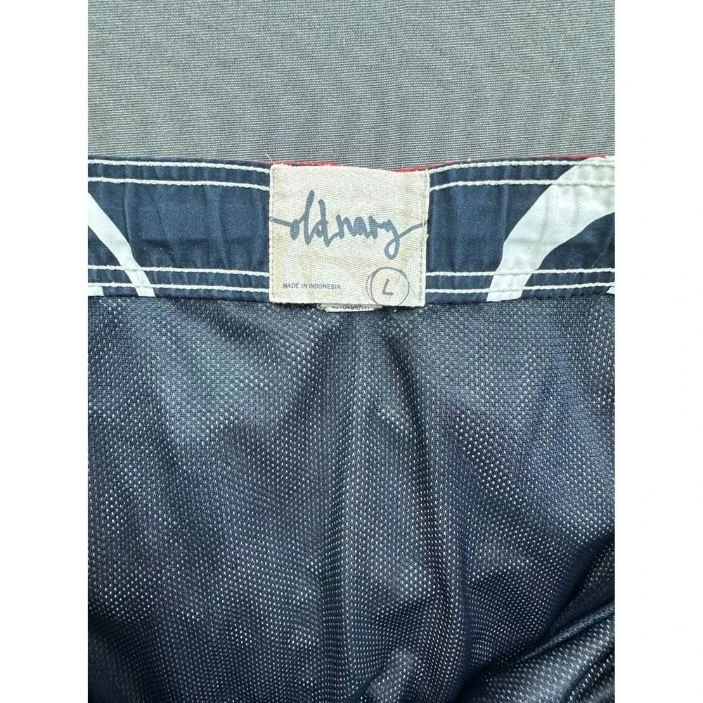 Old Navy Mens Red White Hibiscus Floral Board Shorts Swim Trunks Size L 38 Waist